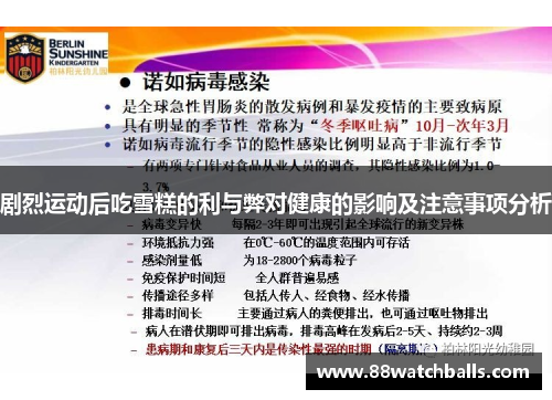 剧烈运动后吃雪糕的利与弊对健康的影响及注意事项分析